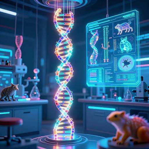 Futuristic Animal Genetics Lab
