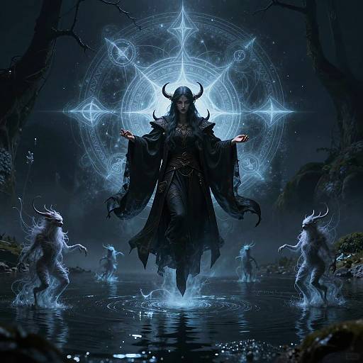 Zov the Sorcerer Over Enchanted Lake