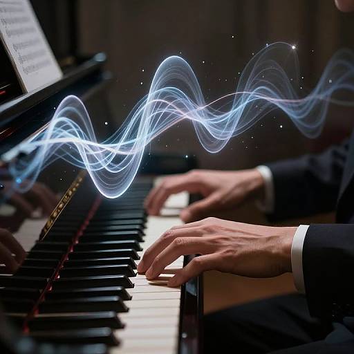 Ethereal Pianist Conjuring Melodic Sculptures