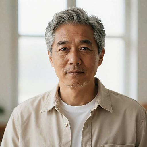 Middle-Aged Man in Casual Attire