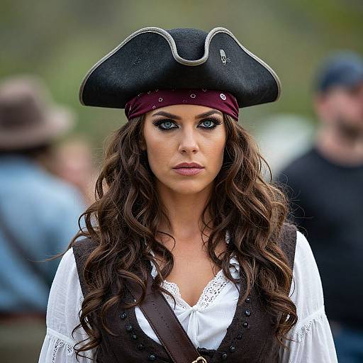 Pirate Woman with Blue Eyes