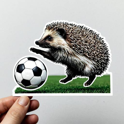 Hedgehog Soccer Player Sticker Design