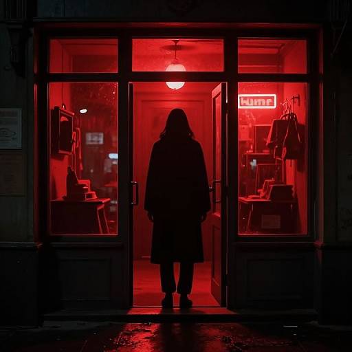 Eerie Vintage Store at Night