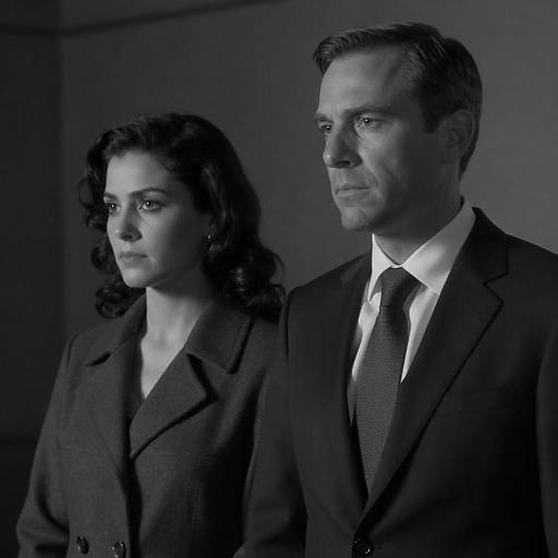 Dramatic Black and White Couple Portrait