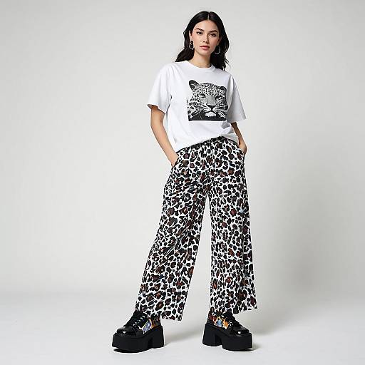 Casual Streetwear Woman in Graphic Tee