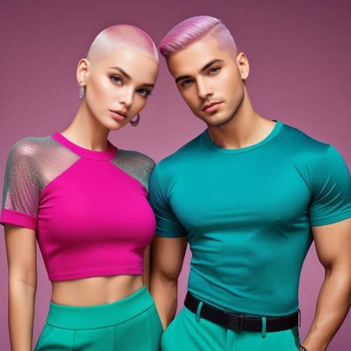 Dynamic Couple in Bold Fashion Styles Dynamic Couple in Bold Fashion Styles