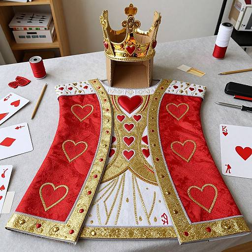 DIY King of Hearts Costume Craft