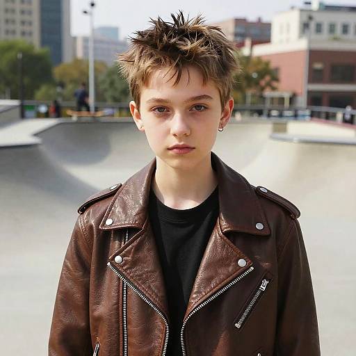 Textured Crop Hairstyle in Skate Park