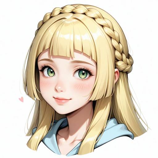 Lillie from Pokemon in Simple Style