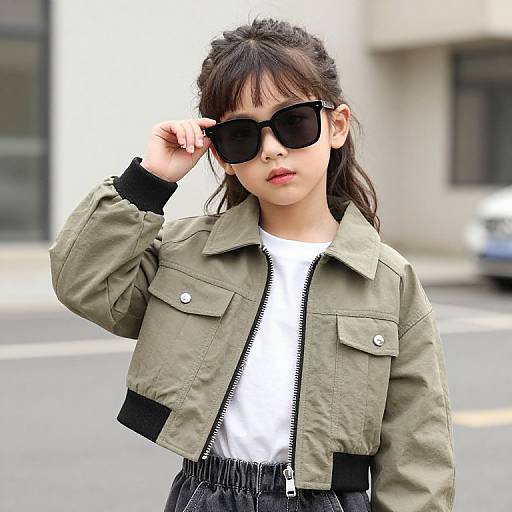 Trendy Youth in Cropped Jacket