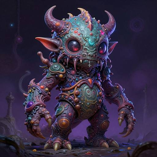 Hyper Detailed Cosmic Horror Creature