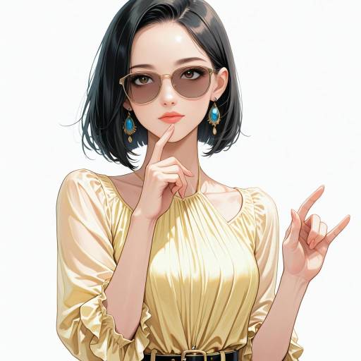 Elegant Woman in Vibrant Yellow Dress