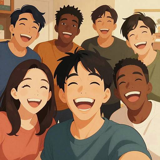 Vibrant Discord Group Selfie