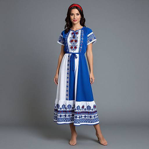 Eastern European Woman in Traditional Dress