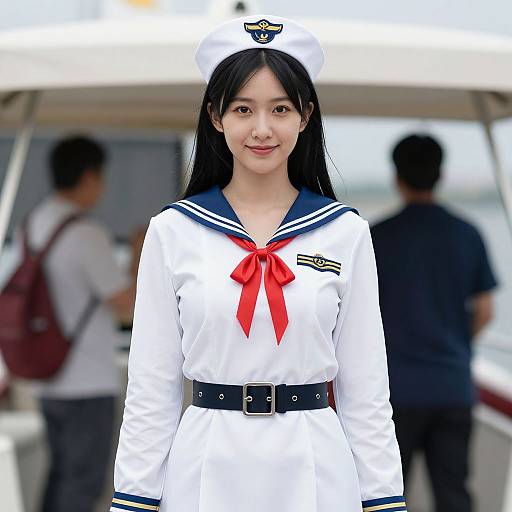 Female Boat Captain Costume Portrait