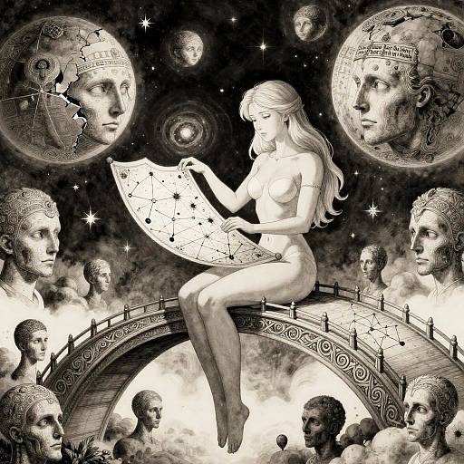 Cosmic Cartographer on Celestial Bridge