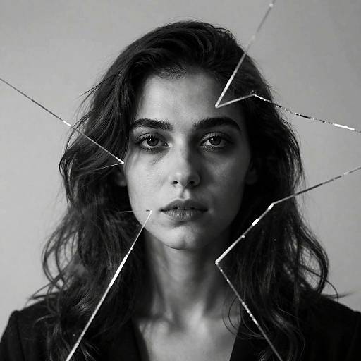 Moody Black-and-White Surreal Portrait