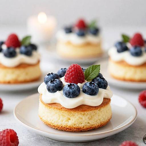 Blueberry Raspberry Cake Still Life