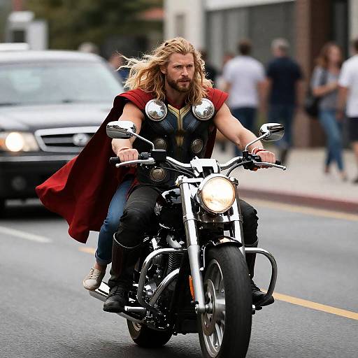Thor and Daughter Motorcycle Ride