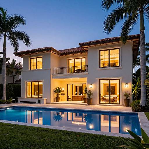 Luxurious Palm Beach Twilight Mansion