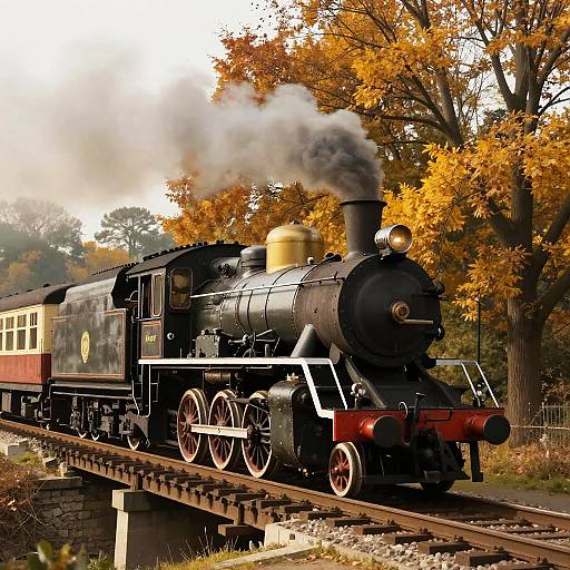 1929 Steam Locomotive in Autumn