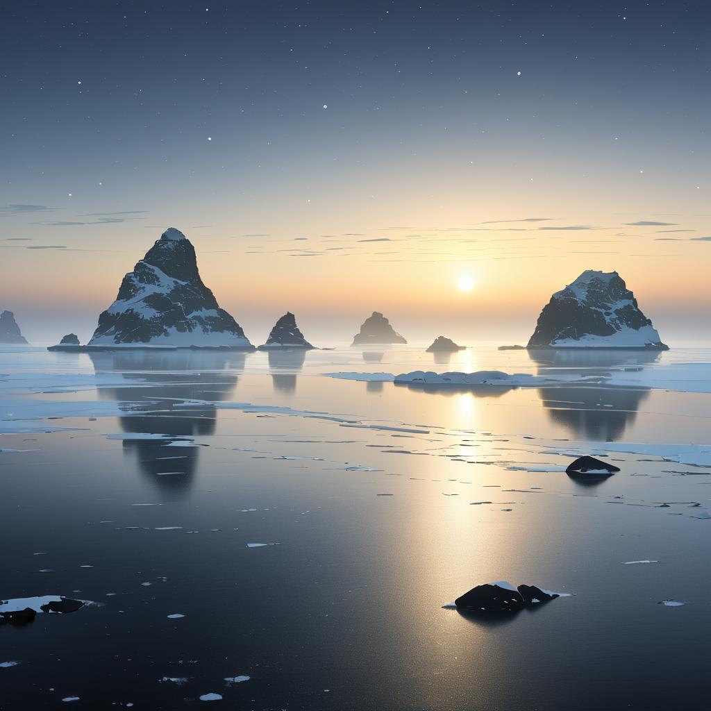 Tranquil Misty Sea Stacks at Dawn