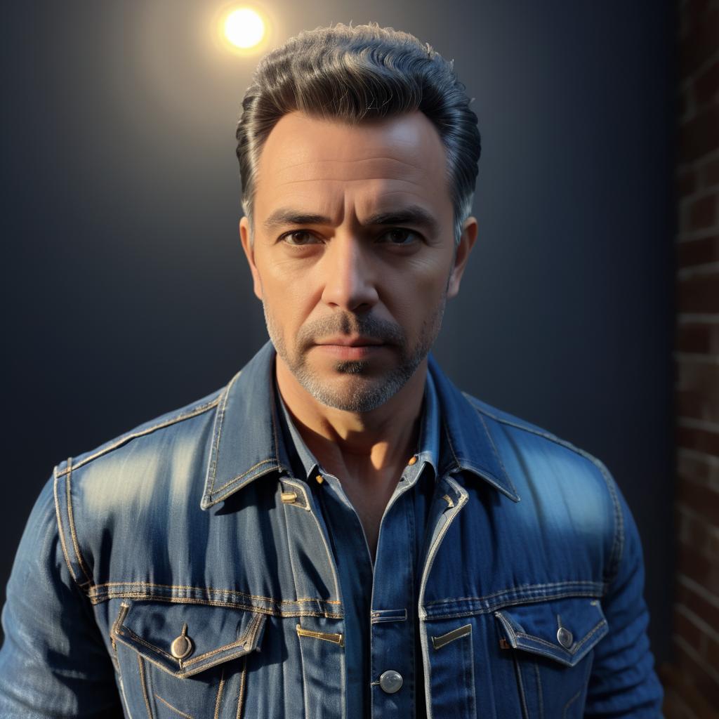 Distinguished Man in Denim Portrait