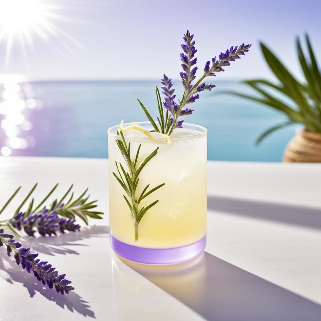 Artful Lavender Lemonade Cocktail Presentation