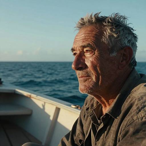 Photorealistic Portrait of Elderly Fisherman