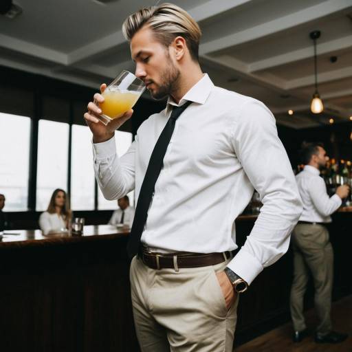 Elegant Man in Stylish Cocktail Attire