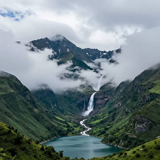 Surreal Upside-Down Mountain Landscape