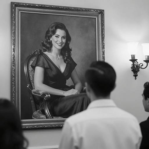 Elegant Black and White Portrait Scene