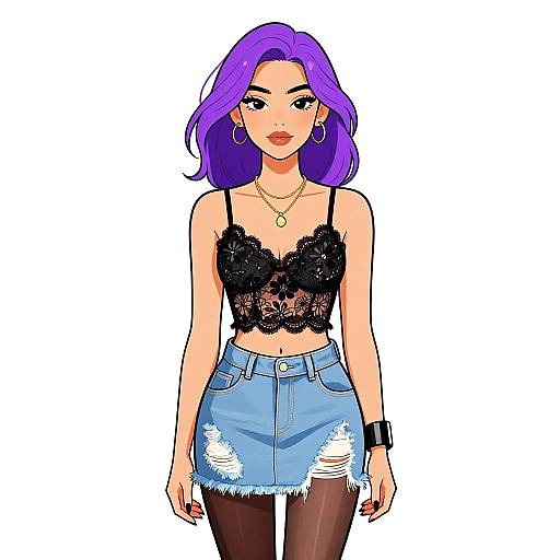 Casual Street Style Woman Portrait