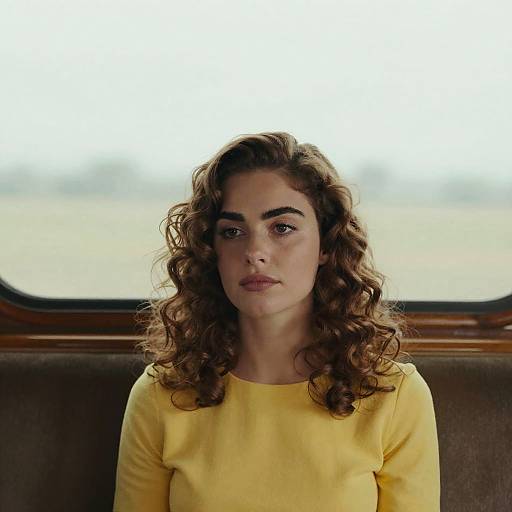 Vintage Sepia Portrait in Antique Train