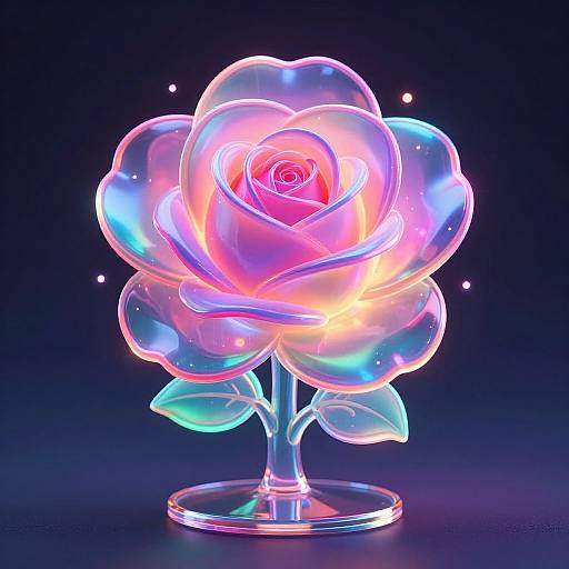 Neon Sunflower in Moody Light