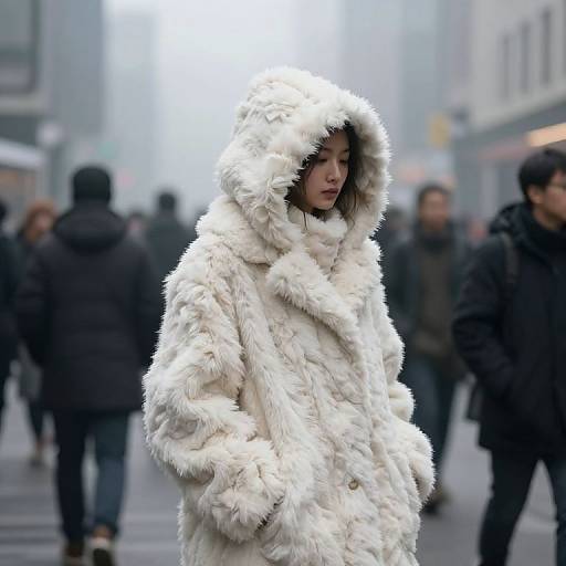 Misty Cityscape with Solitary Figure