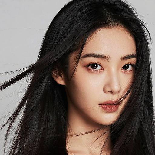 Fantasy Close-Up Portrait with Black Hair