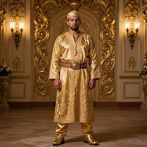 Man in Ornate Gold Robe