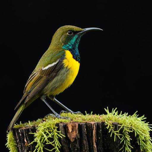 Elegant Olive-Backed Sunbird Close-Up