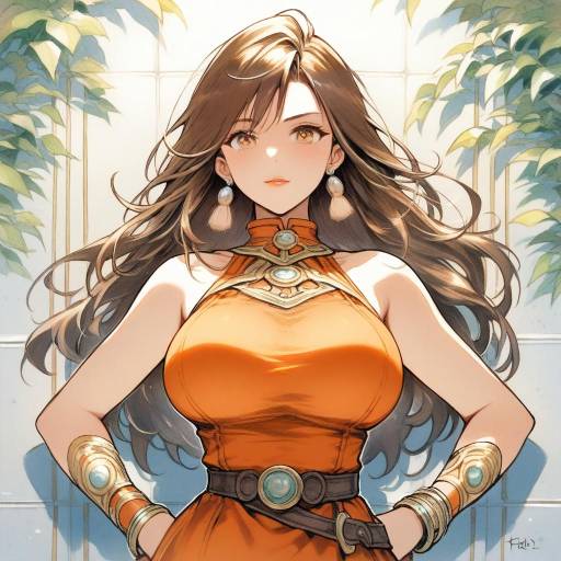 Elegant Girl in Radiant Historia Style