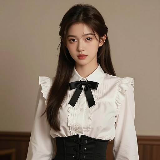 Vintage-Inspired Portrait of a Young Woman