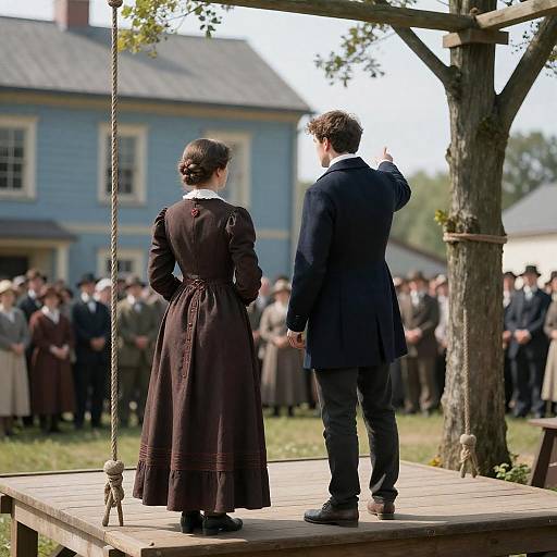 19th Century Historical Gathering Scene