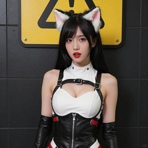 Futuristic Asian Woman in Cosplay