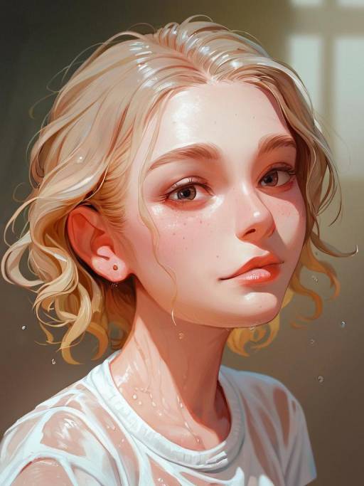 Radiant Blonde in Soft Sunlight