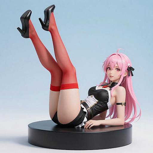 Pink-Haired Anime Girl on Platform