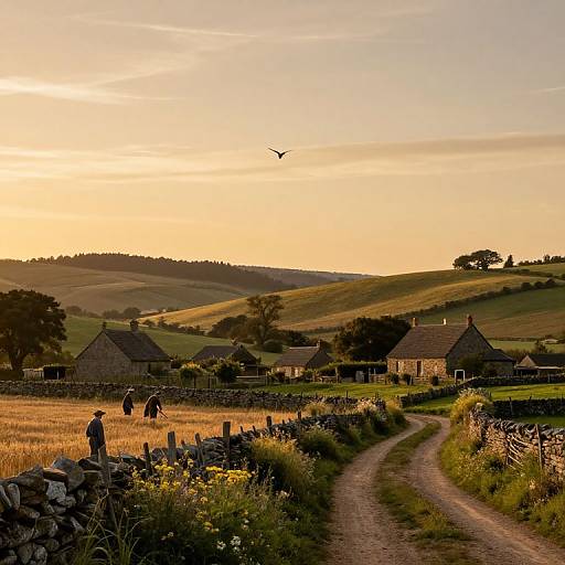1830 Countryside Harvest Landscape