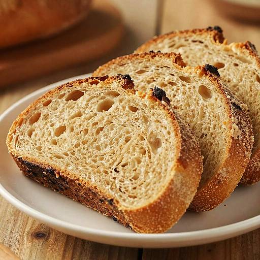 Rustic Homemade Bread on Plate