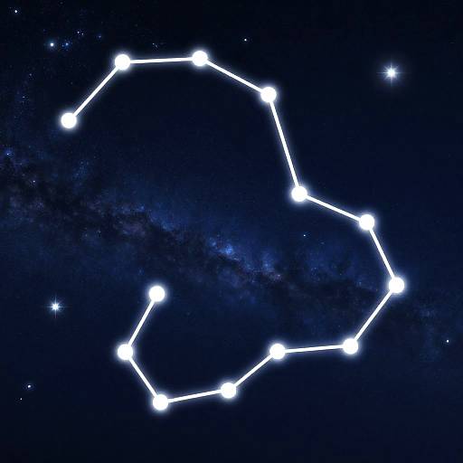 Glowing Orion Constellation in Starry Night Sky