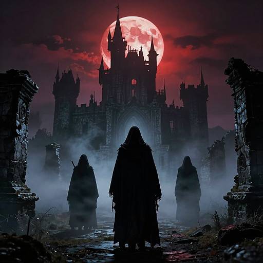 1980s Dark Fantasy Castle Ruins