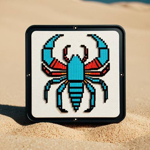 Pixel Art Egyptian Scorpion Emblem